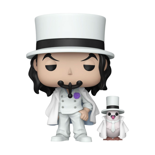Funko Pop Rob Lucci 1997 in abito bianco con Hattori – versione standard